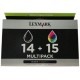 Lexmark origjinale Multipack ngjyrë e zezë / ngjyra të ndryshme 80D2979 14+15 2 kartuça me bojë nr. 14 bk + nr. 15 col.