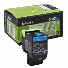 Lexmark origjinale toner ngjyrë e kaltër 80C20C0 802C rreth 1000 faqe i ripërdorshëm