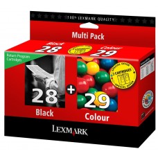 Lexmark origjinale Multipack ngjyrë e zezë / ngjyra të ndryshme 18C1520E 28+29 2 kartuça me bojë nr. 28 bk + nr. 29 col.