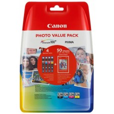 Canon Value Pack ngjyrë e zezë/ngjyrë e kaltër/ngjyrë magenta/ngjyrë e verdhë CLI-526 Photo Value Pack 4540B017 