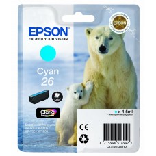 Epson Kartuçë me bojë ngjyrë e kaltër C13T26124010 T2612 rreth 300 faqe 4.5ml standard