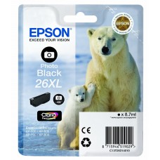 Epson Kartuçë me bojë ngjyrë e zezë (foto) C13T26314010 T2631 8.7ml Cartucce XL, foto black