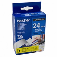 Brother shirit i laminuar ngjyrë e bardhë mbi ngjyrë blu TZe-555 TZ-555 24 mm x 8 m, i laminuar