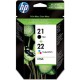 HP Multipack ngjyrë e zezë SD367AE 21+22 kartuçë: HP 21 - C9351AE + HP 22 - C9352AE
