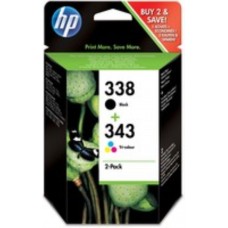 HP Multipack ngjyrë e zezë / me ngjyra të ndryshme SD449EE 338+343 bojë: HP 338 - C8765EE + HP 343 - C8766EE