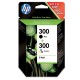 HP Multipack ngjyrë e zezë CN637EE 300 2 kartuçë me bojë HP 300: CC640EE + CC643EE